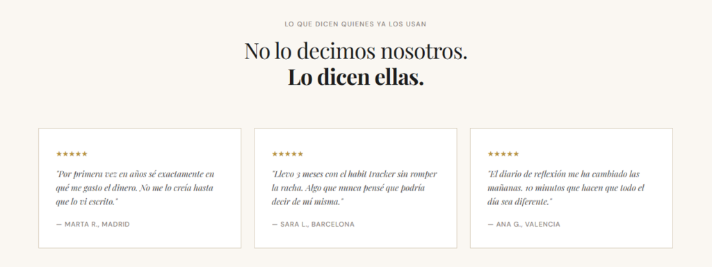 lo dicen ellas