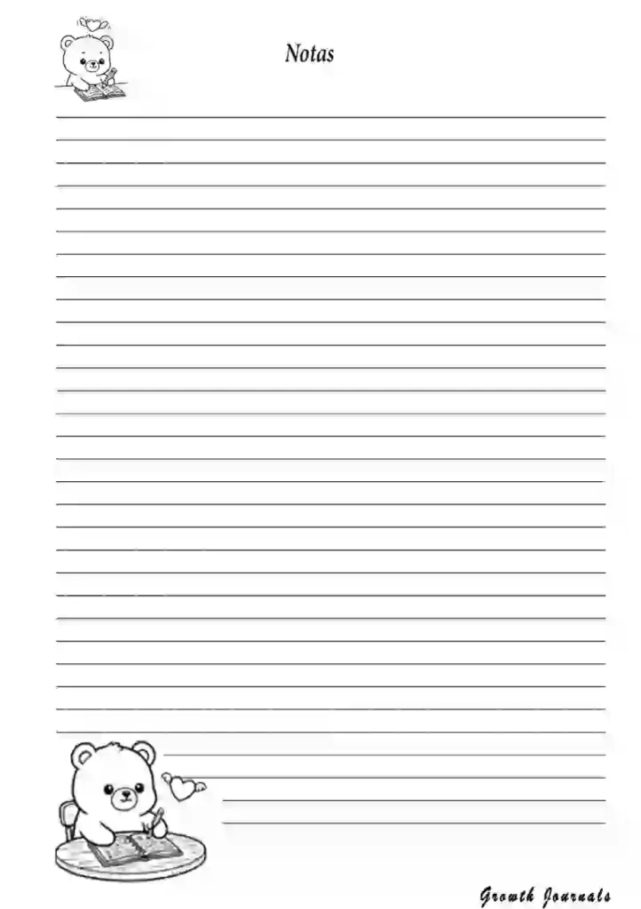 36. hojas de notas